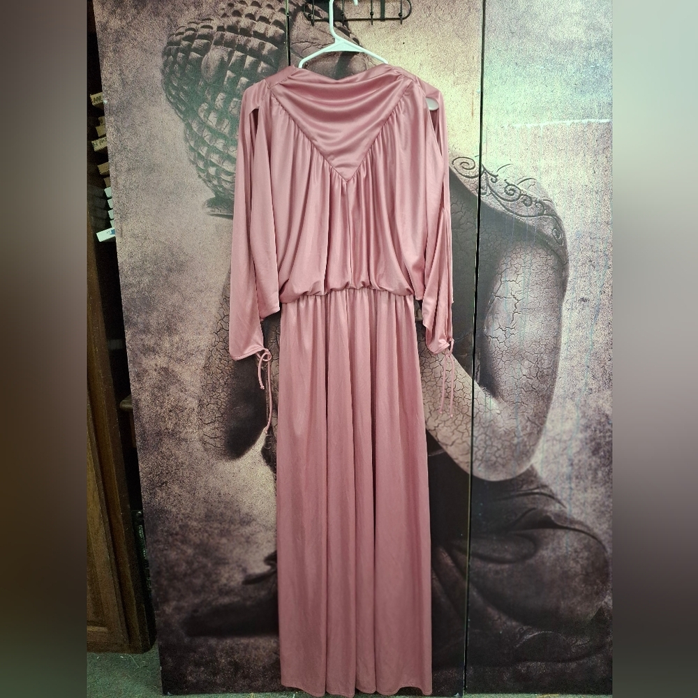 Elegant 70's  Pink Maxi Dress